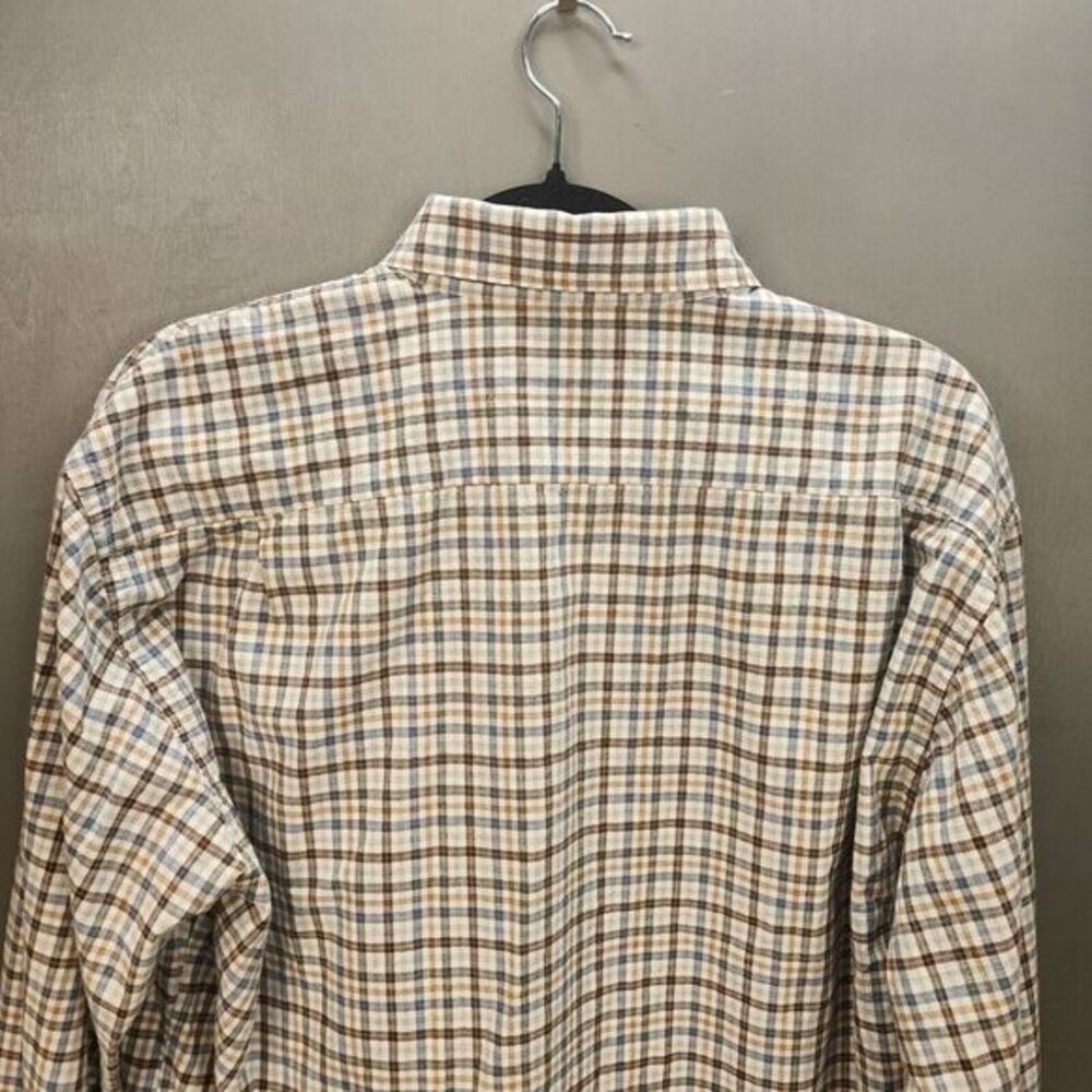 The Men's Store at Bloomingdale's Long Sleeve Plaid Button Front Shirt Size XL - Picture 6 of 7